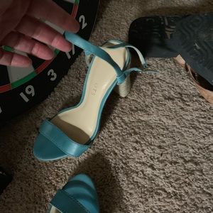 Talbots teal heels